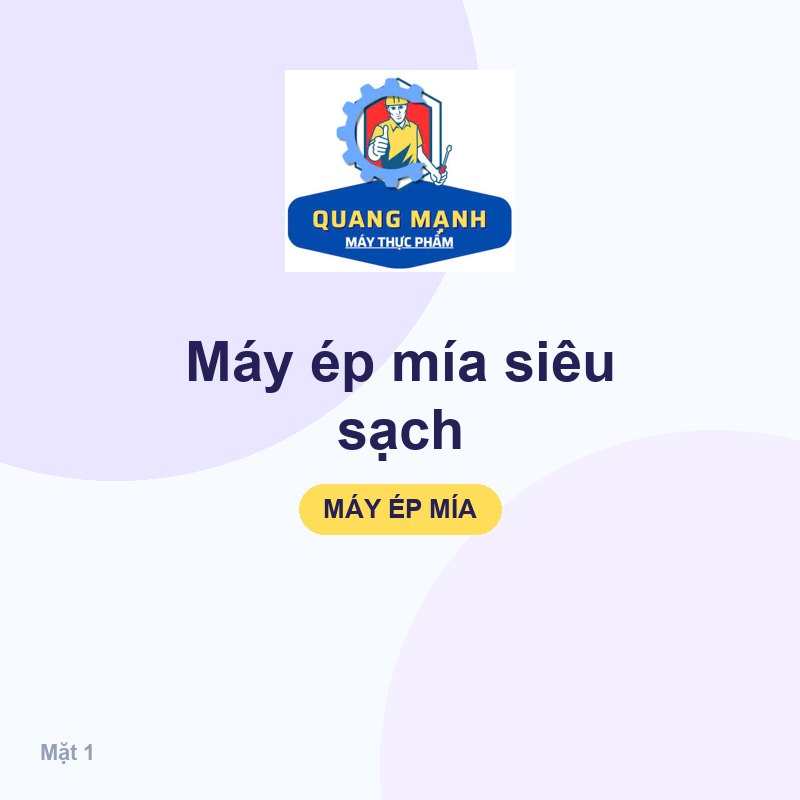 Máy ép mía siêu sạch