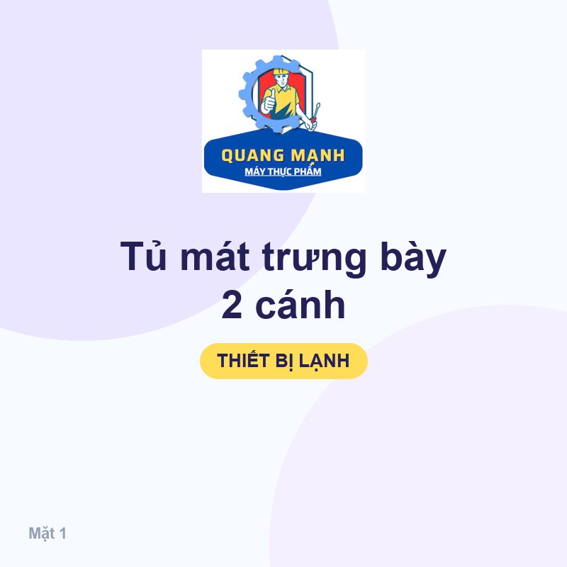 Tủ mát trưng bày 2 cánh