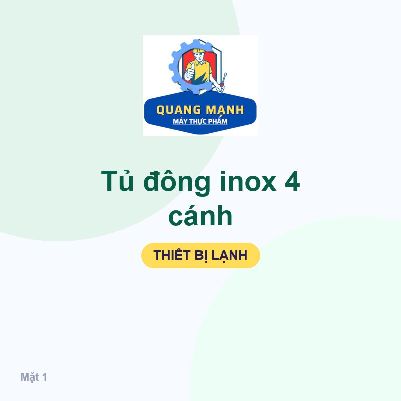 Tủ đông inox 4 cánh
