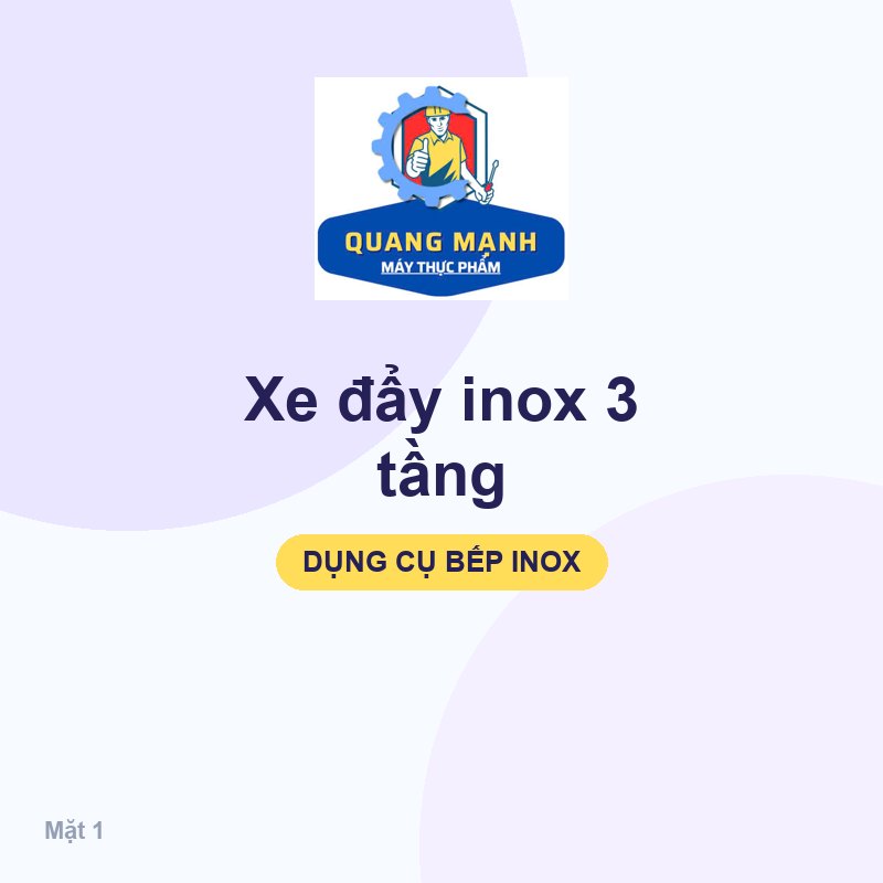 Xe đẩy inox 3 tầng